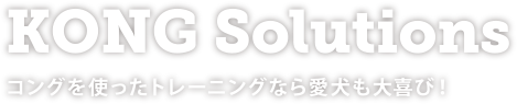 KONG Solutions　コングを使ったトレーニングなら愛犬も大喜び！