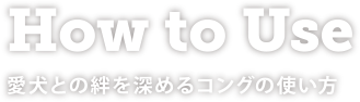 How to use　愛犬と絆を深めるコングの使い方